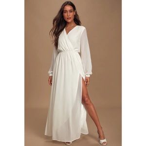 Lulus All White Maxi Dress BRAND NEW